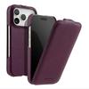MELKCO For iPhone 17 Pro Max Case Compatible with MagSafe Vertical Flip Genuine Cow Leather+PC Phone Cover