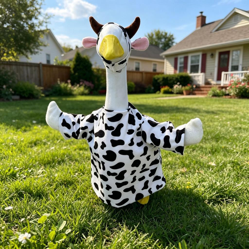 Cow Print Costume Set - Funny Clothing Outfit, Decoy Wear, Pet Costume ( Not Included)