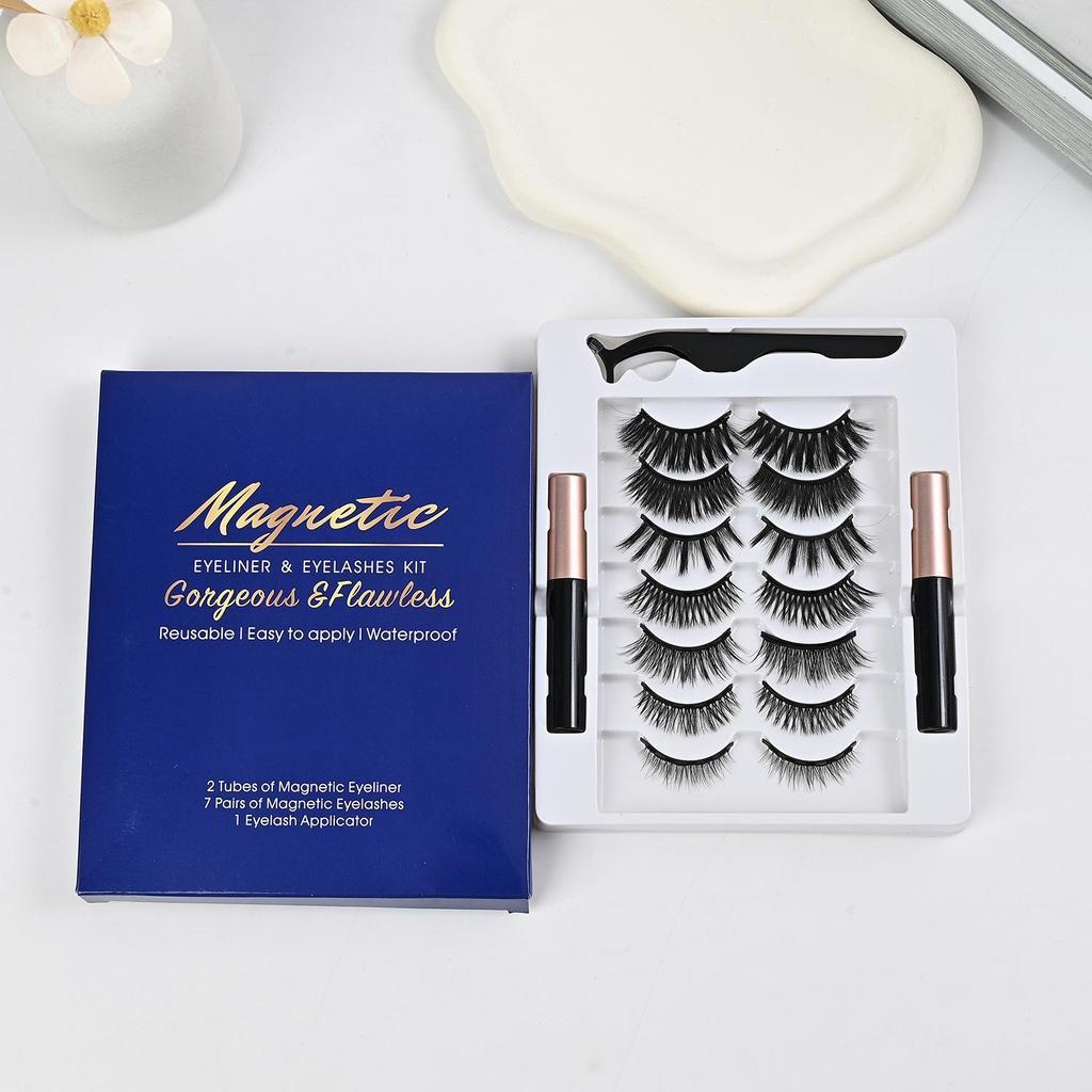 Natural Long Magnetic False Eyelashes - Thin Style Grafted Extensions
