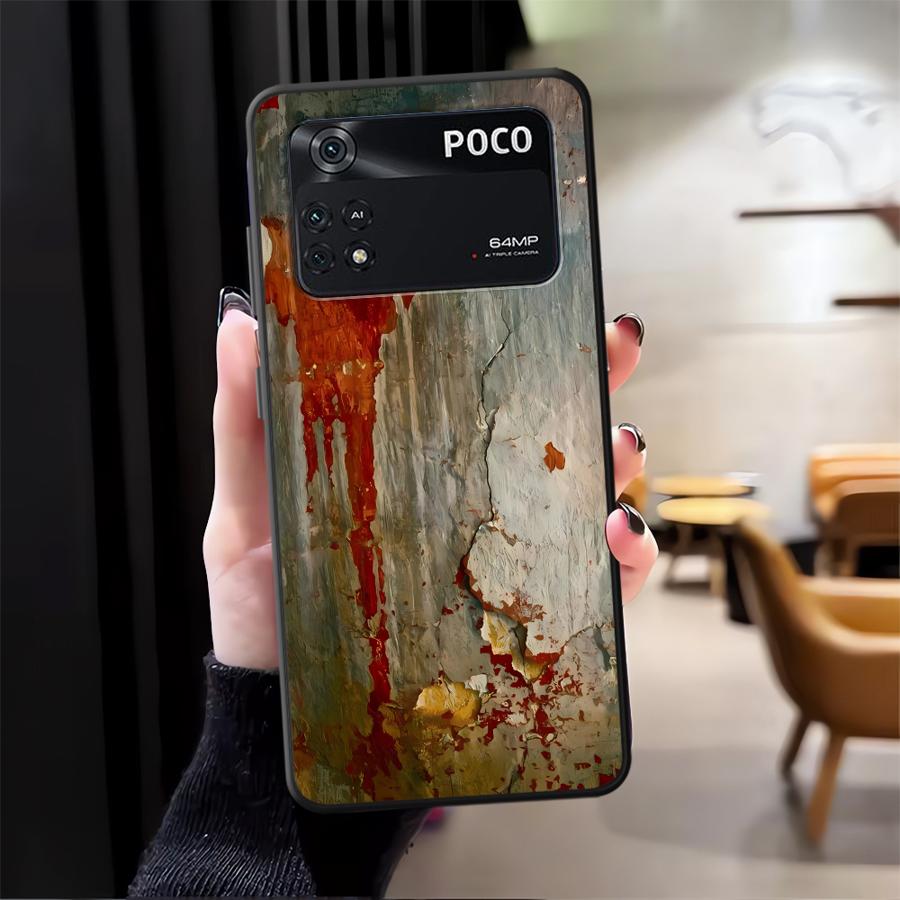 Funda Phone Cover Case for Xiaomi Poco M5 F3 F4 F5 M3 M4 Pro X3 X4 X5 C50 C51 C65 Retro Rust Marks