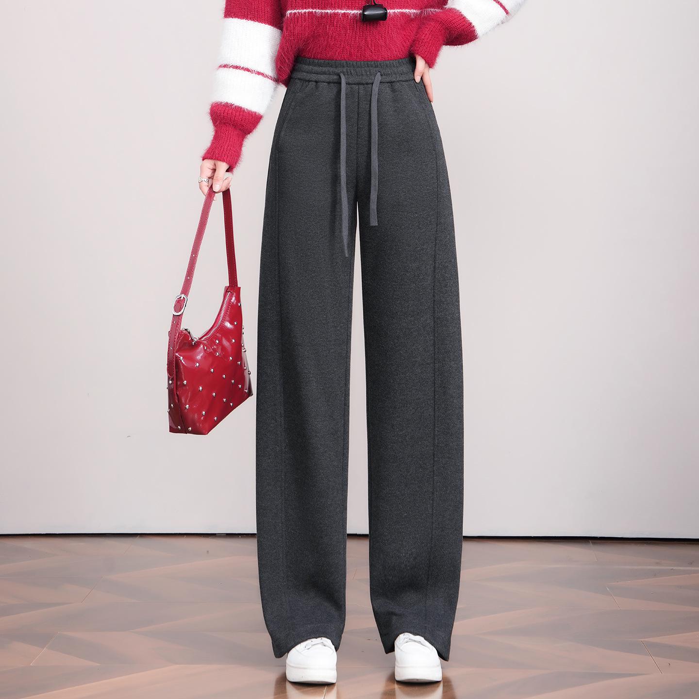

High-Waisted Cashmere Drapey Pants - Autumn/Winter 2025 Collection 26 сірий колір