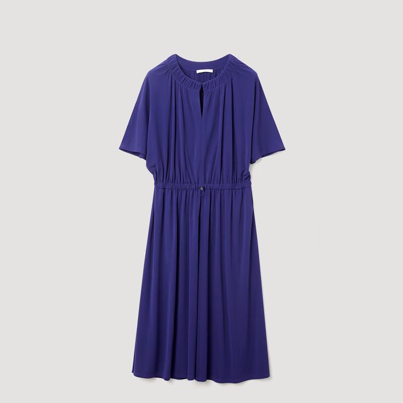 OVVOVV Elegant Pleated Short Sleeve Dress