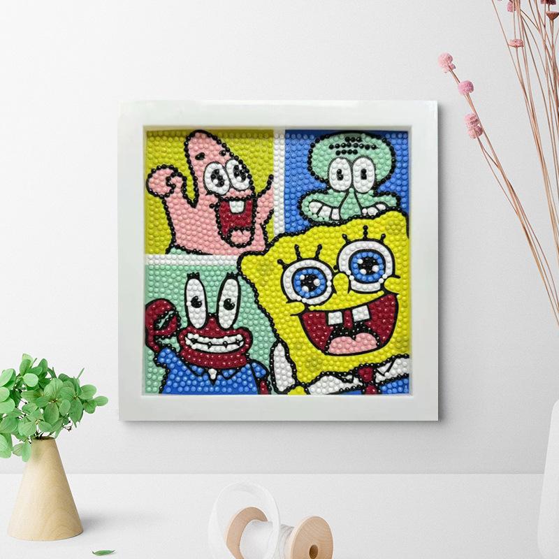 Free Shipping/Cartoon Diamond Painting Children'S Gift Handmade Cross Stitch Framed Diy Bedroom Sticker