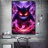 Gengar Themed Room Decor Painting Fantasy Dark Style Hd Canvas Poster Print High Quality Artwork for Pokemon Enthusiasts