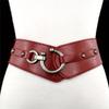 1PC Fashion Elastic Wide Belt Strap Vintage Women Faux Leather Buckle Elastic Wide Belt Strap Solid Color Waistband