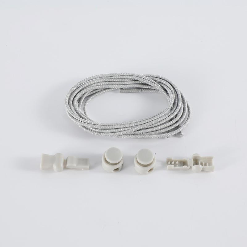 

1 пара унисекс фиксирующихся ленивых шнурков для обуви с безопасными эластичными шнурками для кроссовок, спортивные шнурки для обуви серый