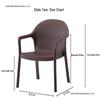 Waterproof Outdoor Rattan-Style Garden Chair with Backrest