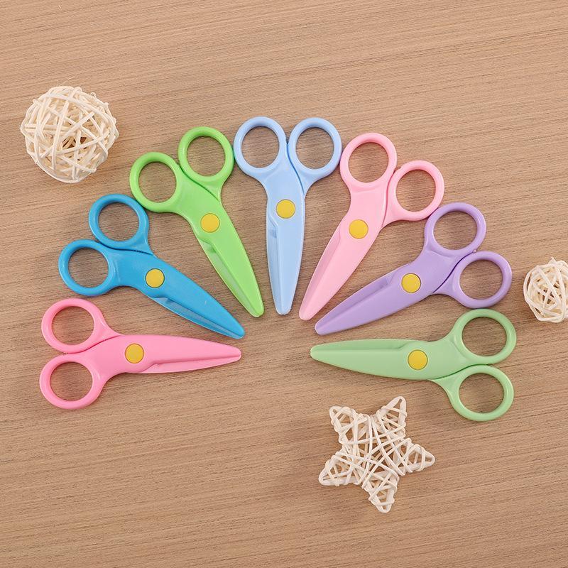 Kids Safe Craft Scissors Rounded Safety Edge 1Pc Portable Set for Toddlers Home DIY Craft Kindergarten Supplies