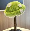 Sweet Funny Mushroom Crocheted Hat Women Winter Warm Beanie Cap For Halloween Party Cosplay Headwear
