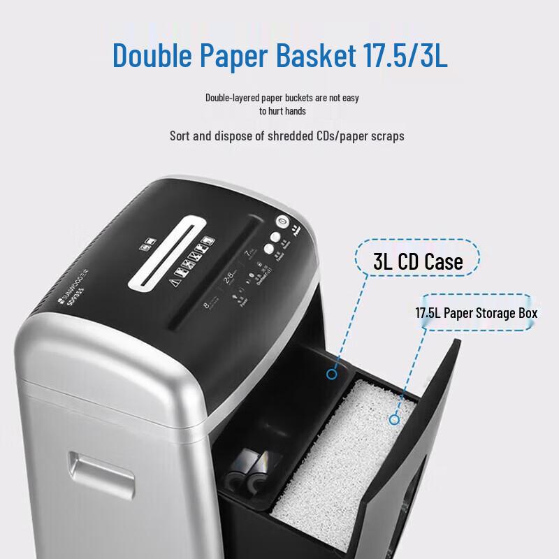 SUNWOOD SD9355 Cross-Cut Shredder CN plug (adapter included)