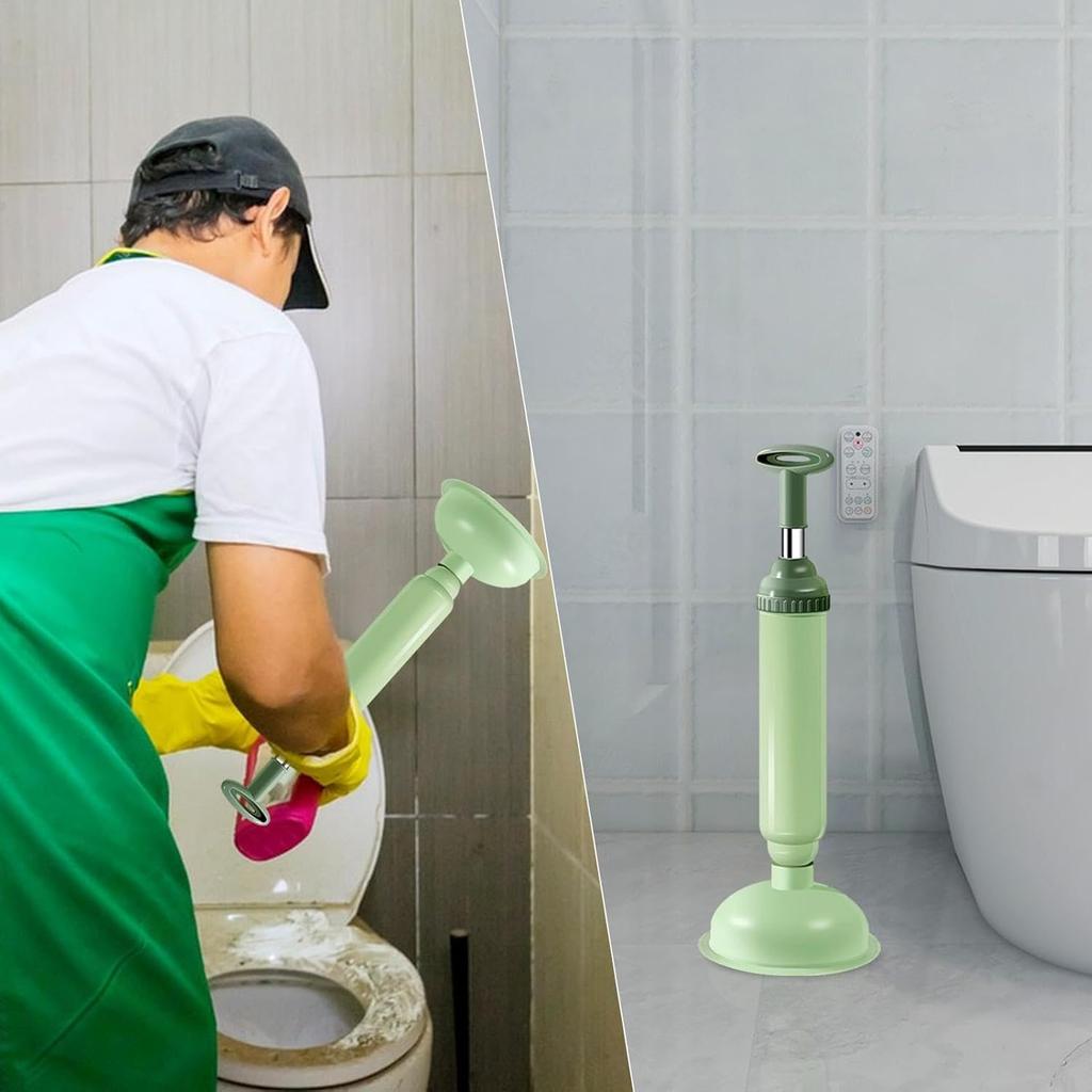 Toilet Plungers for Bathroom High Pressure Bathroom Plunger for Toilets Flexible Sewer Unclogging Tool Air Plunger Drain Clog