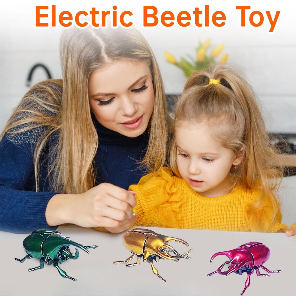 Clockwork Mechanical Beetle Model - Realistic Crawling Toy, Colorful Motorized Insect, Fun Prank Props, Creative Toys For Children