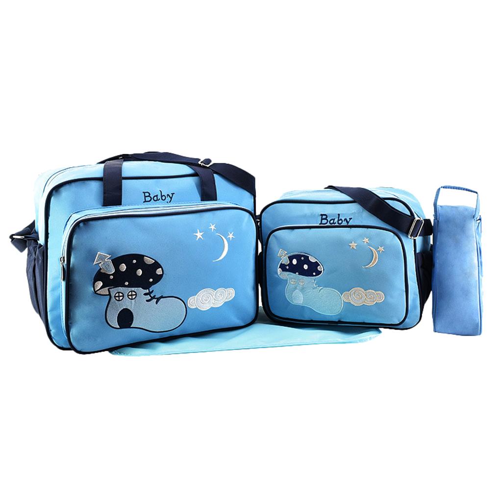 Buy 4Pc Baby Nappy Changing Bag Set Mummy Shoulder Handbag Diaper Mat