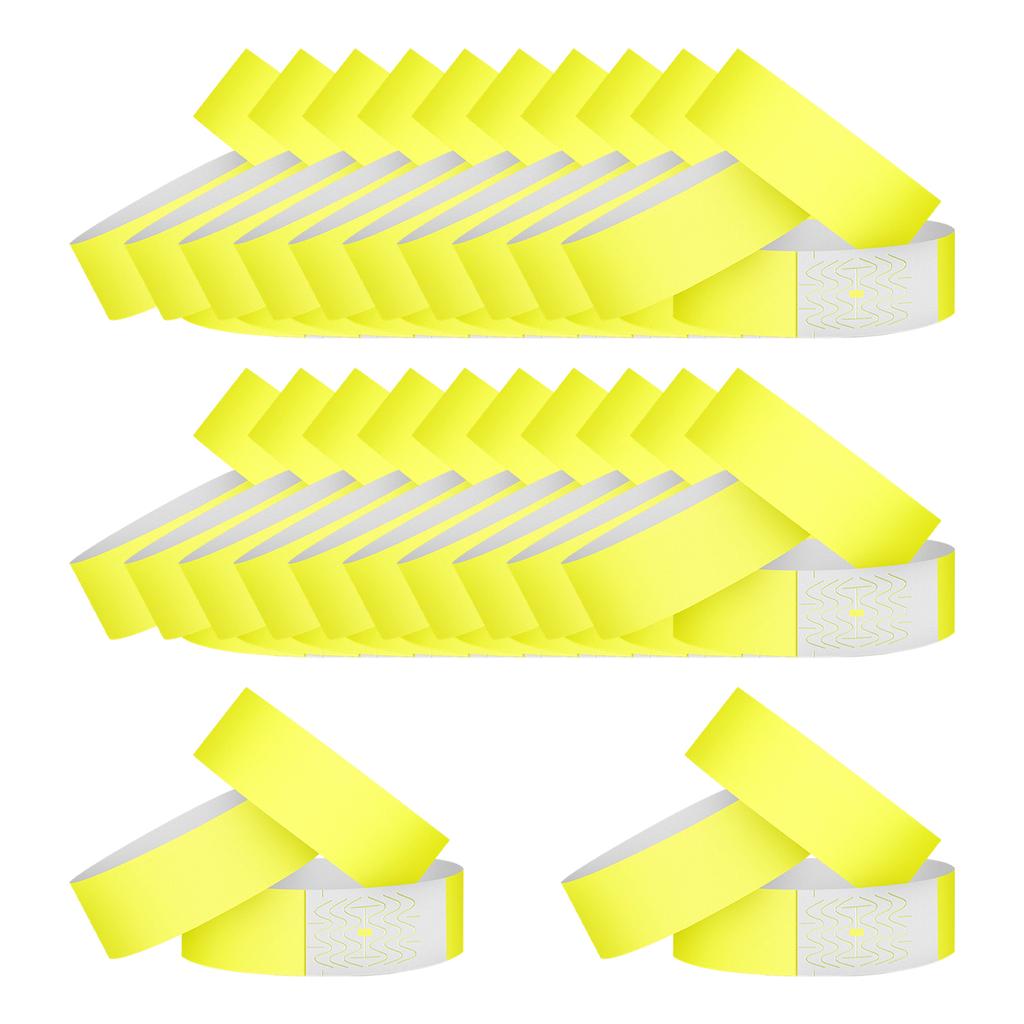 100x Wristbands for Events ID Bands Paper Bracelet Adhesive Wristbands Wrist Bands for Music Festivals Events Bars Clubs Party