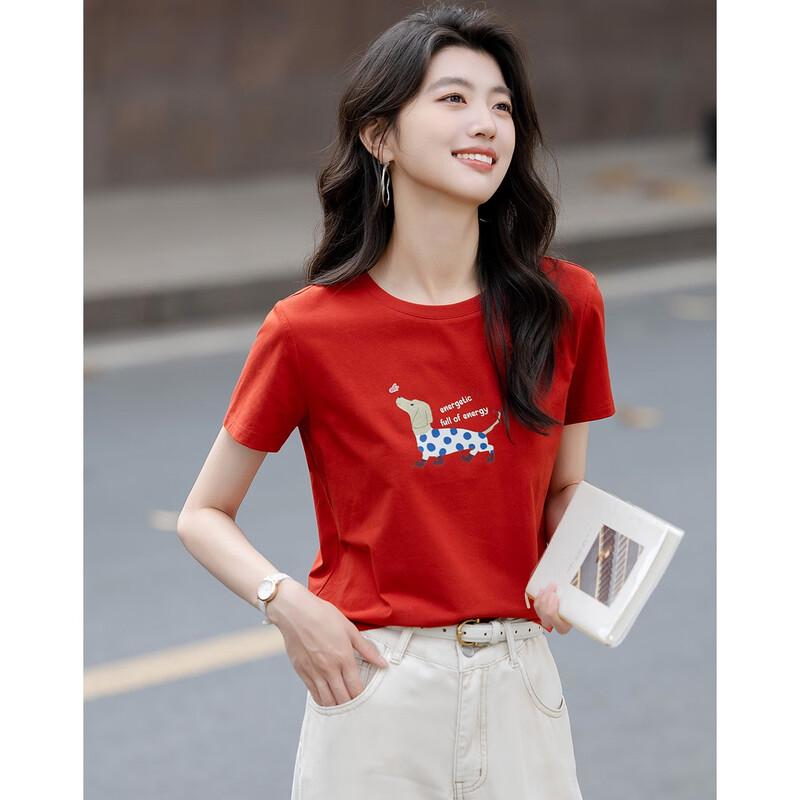 Demana Women s Cartoon Print Short Sleeve T-Shirt M