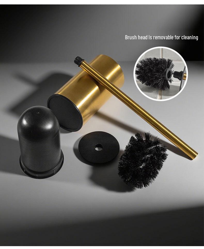 Set suport perie WC din oțel inoxidabil SUS304, de podea și montat pe perete