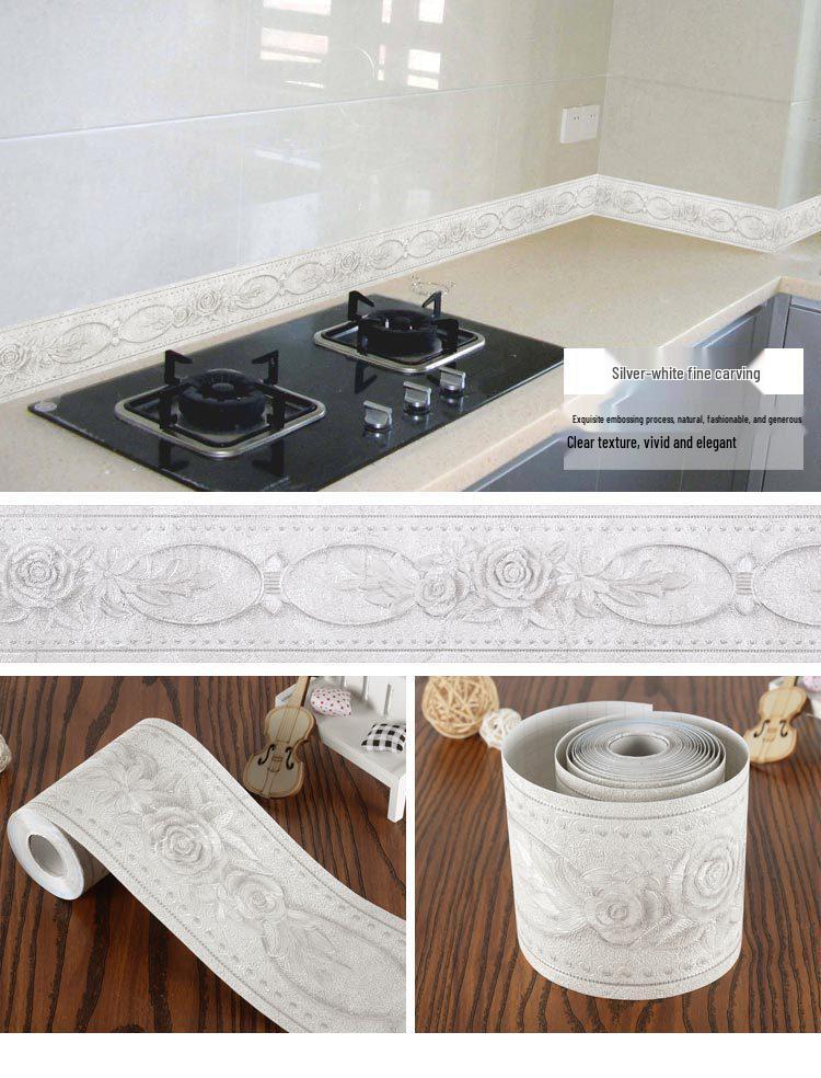 Plintă Decorativă Impermeabilă din PVC și Autocolante de Perete pentru Casă