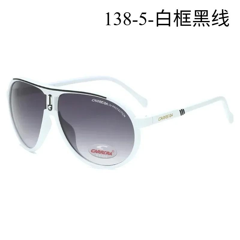 Carrera Retro Reflective Metal Women Fashion Square Large Frame Colorful Sports Sunglasses Men Versatile Big Motion Sunglasses