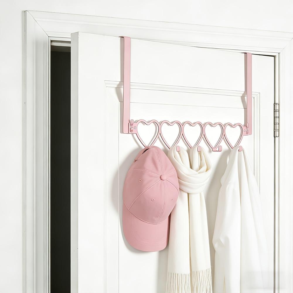 Pink Door Hanger Hooks Iron Wall Mount Hook Rack New Towel Hanger  for Entryway Bathroom Bedroom