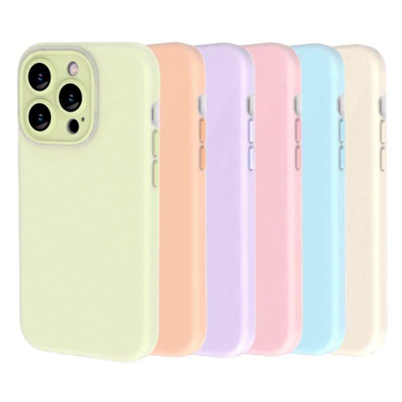 For iPhone 14 Pro Case with Glass Lens Film,Liquid Silicone Soft Phone Cover