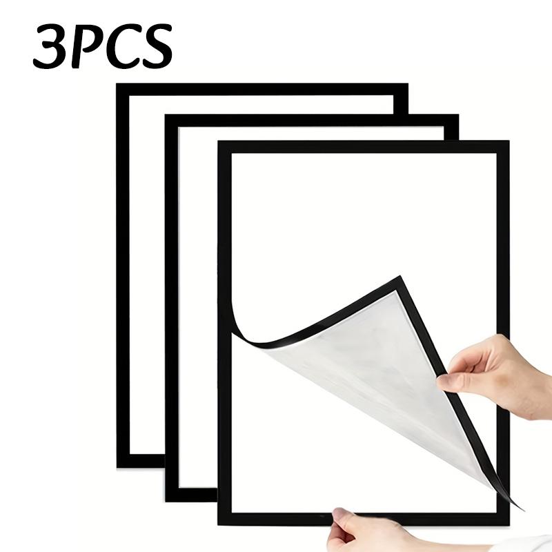 1-1pc Magnetic Wall Frame A1/A6 Self Adhesive No Punch Display Frame Wall Poster Frame Art Wall Sticker Frame Home Office Decor