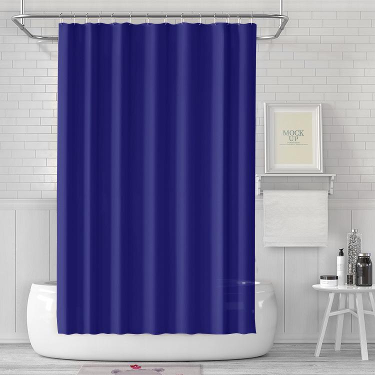 3D Printed PEVA Shower Curtain with Hooks – Thick, Waterproof, Mildew-Resistant Bathroom Partition