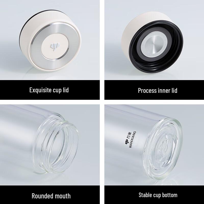 Portable Double-Wall Glass Tea Infuser Bottle