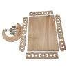 Eid Mubarak Wooden Food Tray Ornament Islamic Eid Al-fitr Ramadan Table Decoration Dessert Tray Crafts Party Holiday Decorations