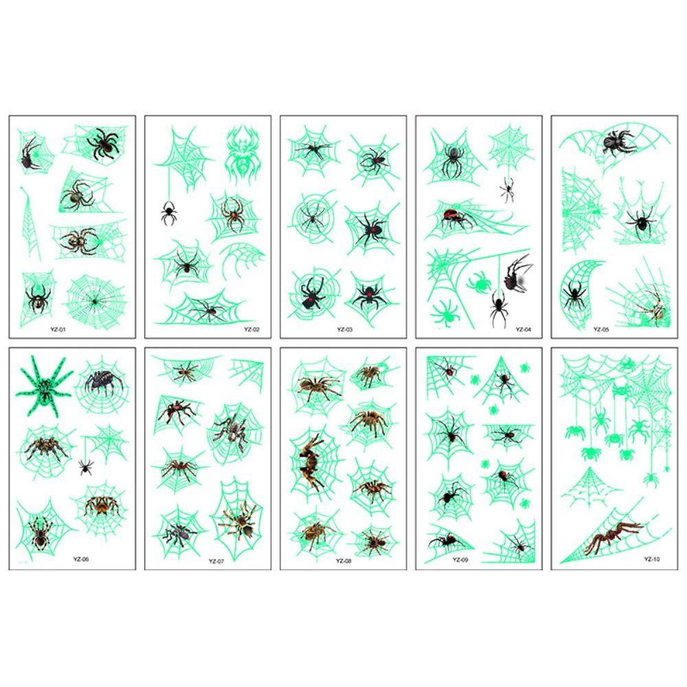 Halloween Tattoo Stickers Wound Scratches Stickers Scar Spider Design Bloody Wound Tattoos