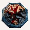 Compass Globe Map: Nautical Design for Adventure LoversUmbrella, Portable 3-Fold Compact Umbrella,Christmas Gift ES577