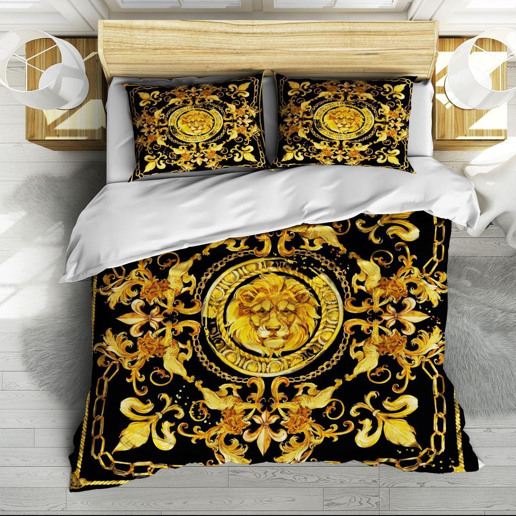 3D Digital Printing Abrasive Bedding Four-Piece Set Three-Piece Set Bed Sheet Quilt Cover Pillowcase
