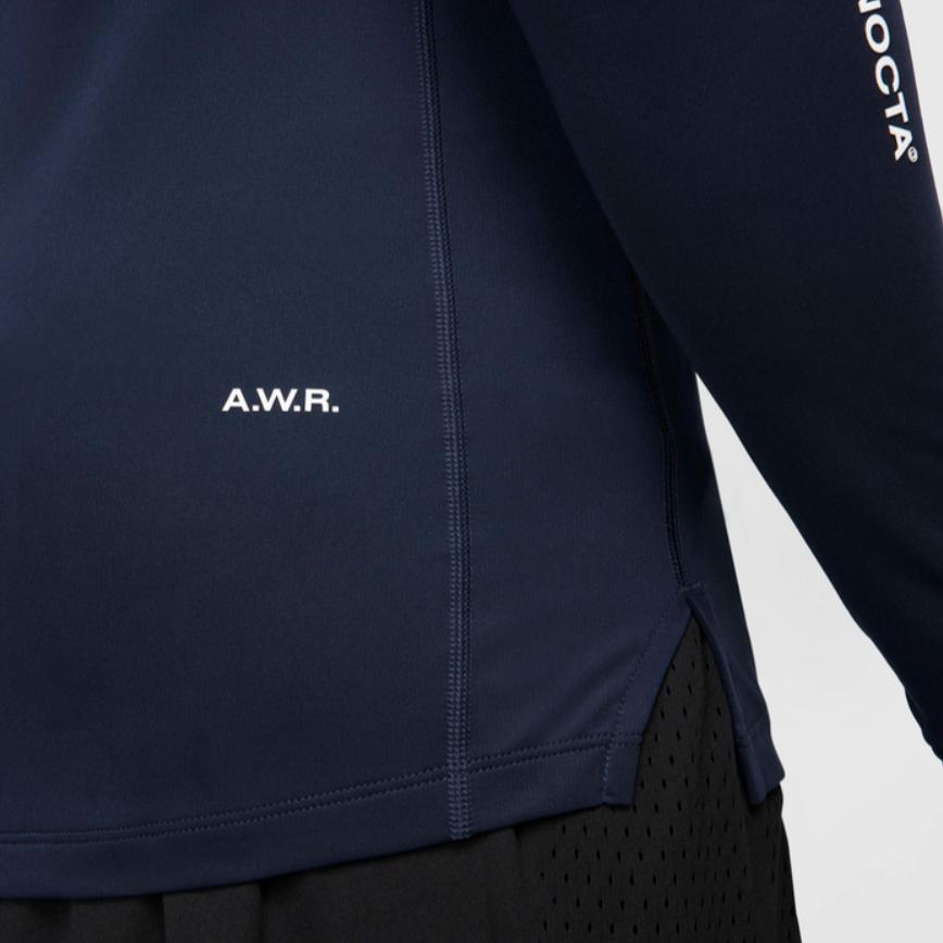 Nike X Drake Nocta Collection Ss24 Nrg Long Sleeve T-Shirt Men Tops Blue DN0001-419