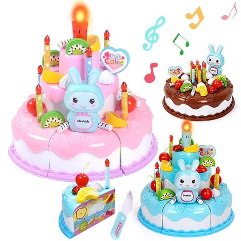 Bambini Dolcetti Torta Finta Giocattoli Cucina Simulati Plastica Taglio Cibo Oggetto Giocattolo Bambini Riconoscimento Oggetti Ragazzi Ragazza Regalo di Compleanno