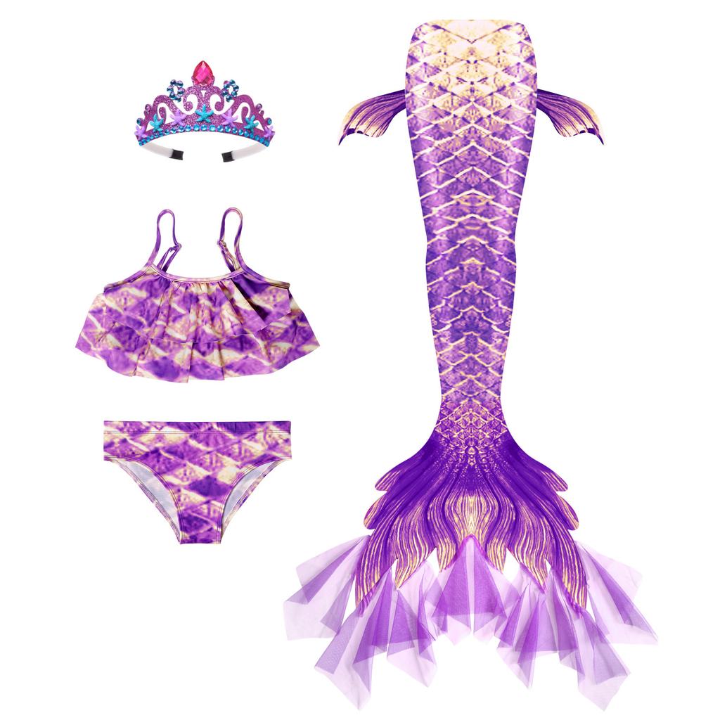 Girls Mermaid Swimsuit Children's Mermaid Tail Mermaid Swimsuit Set Bikini Set 2025 New