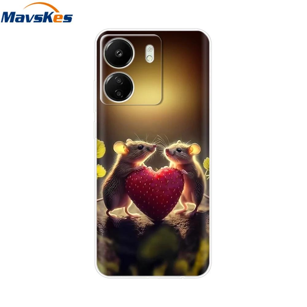 For Xiaomi Poco C65 Cases For Xiaomi Poco C65 Fashion Clear Soft Silicone Phone Cases TPU Fundas for PocoC65 c 65 Coque Bumper