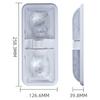 12-24V Wohnmobil 48 LED Dom Auto Doppelte Deckenleuchte Boot LKW Wohnmobil Anhänger Wohnwagen Autos Innenraum Leselampen