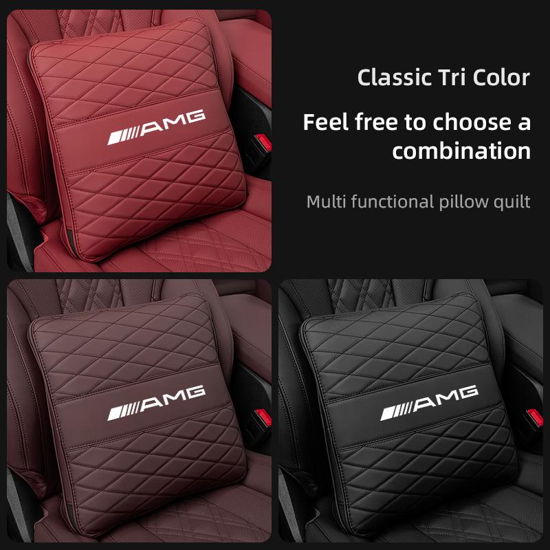 UMEG7 Car Seat Head Support Cushion Lumbar Pillow Interior Accessories For Mercedes Benz AMG Smart W205 C300 W203 W206 W108 W124 W126