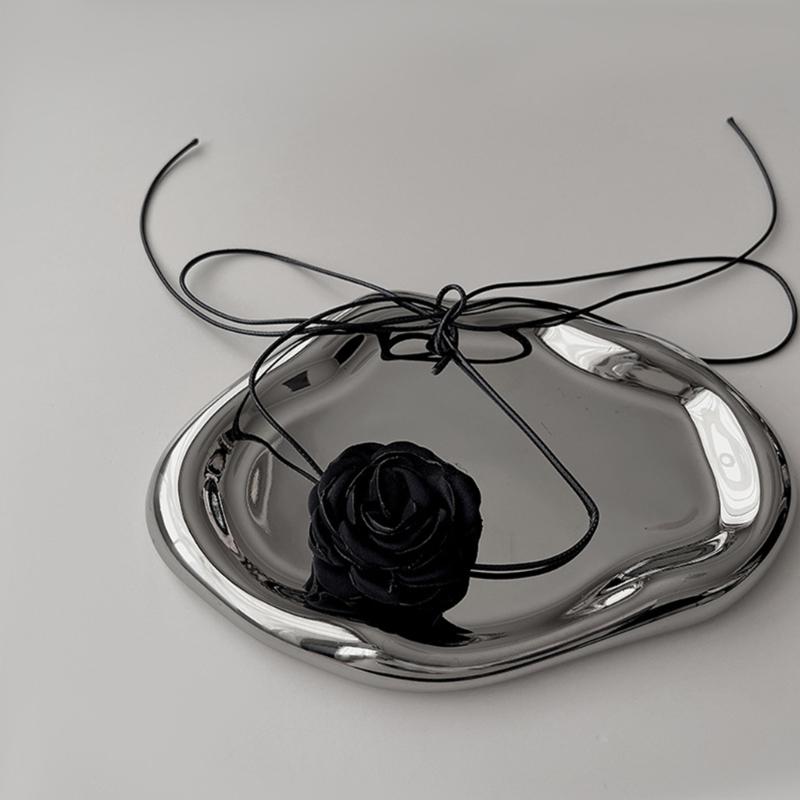 Lace Flower Necklace Vintage Romantic Ribbon Choker Chain Necklace Wedding Bohemian Lace Flower Collar Choker Jewelry