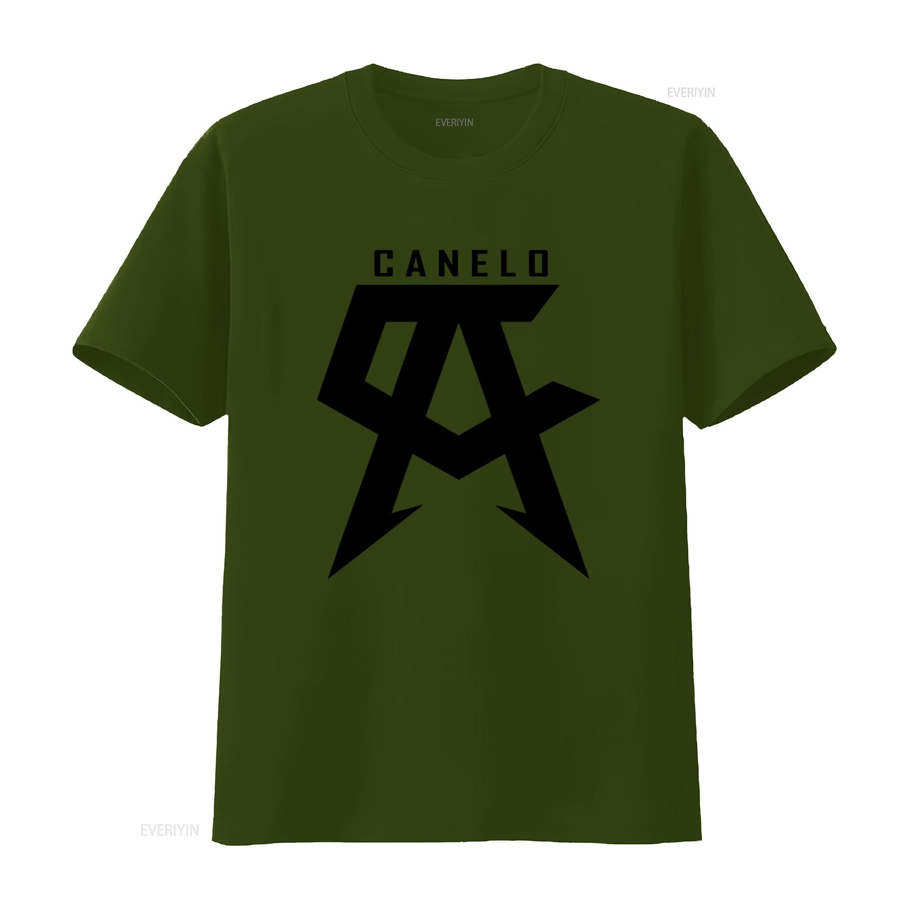 

SAUL ALVAREZ CANELO Stylish Black Mens T Shirt with Bold Red Logo Available in Sizes S to 5XL vintage Washed Casual graphic 4XL