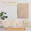 3Pcs Wood Wall Art Wood Wall Sculpture Decor Openwork Wood Wall Ornament Easy to Hang Timber Wall Artwork for Living Room