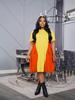 TW667 Summer Plus Size Women's Patchwork Dress - European & American Style, Loose Mid-Length