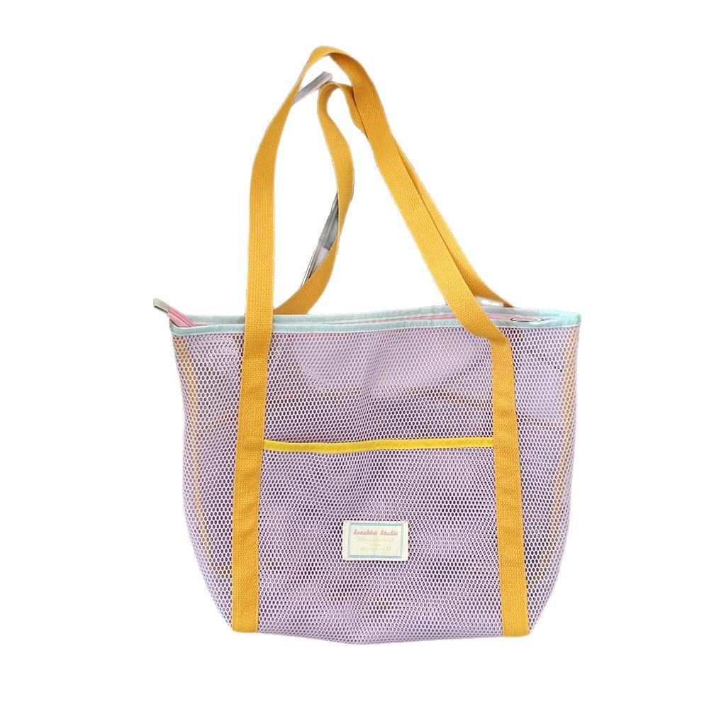 44 beach play mesh hollow storage bag large capacity shoulder bag outdoor portable beach bag