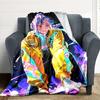 1pc KPop Demon Hunters Cozy Print Blanket Lightweight Warm Flannel Throw Blanket For Sofa, Bed, Living Room