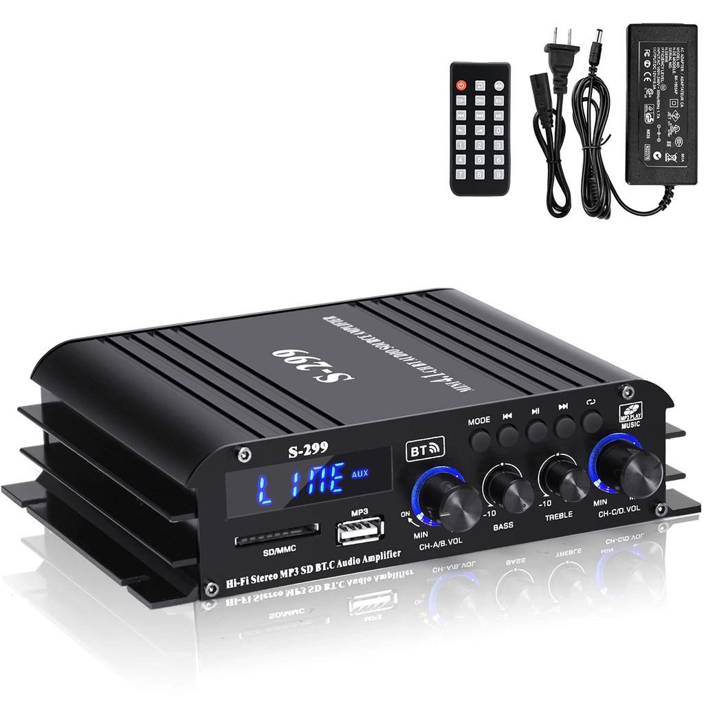 Portable Car 4.1 Channel Bluetooth Stereo Subwoofer Small Home Theater HIFI Audio Amplifier 17.6X12.5X4.5CM