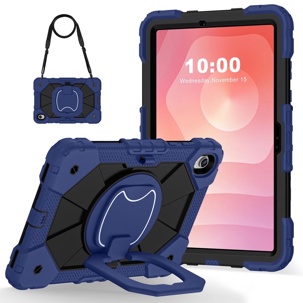 360 Rotating Handle Grip Case For Samsung Galaxy Tab S11 2025 11.0 inch SM-X730 SM-X736B Hybrid Stand Cover With Shoulder Strap