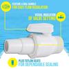 2-Wege Kugelhahn Poolpumpenventil 1,5 - 1,25 Zoll Poolfilter Stoppverbinder Schlauch Maximal 50 PSI Druckbewertung für Schwimmbecken