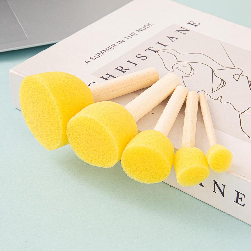 Children's DIY Sponge Painting Brush & Stamp Set for Graffiti Art