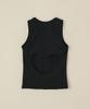 Limekeu Back Heart Sleeveless Top Black