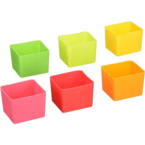 Ippinsha Silicone Cups, Set of 6, Microwave and Dishwasher Safe, Sugar Land, 34752-6