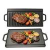 Double-Sided Cast Iron Griddle: Home & Outdoor BBQ, Thickened, Non-Coated, Induction Compatible